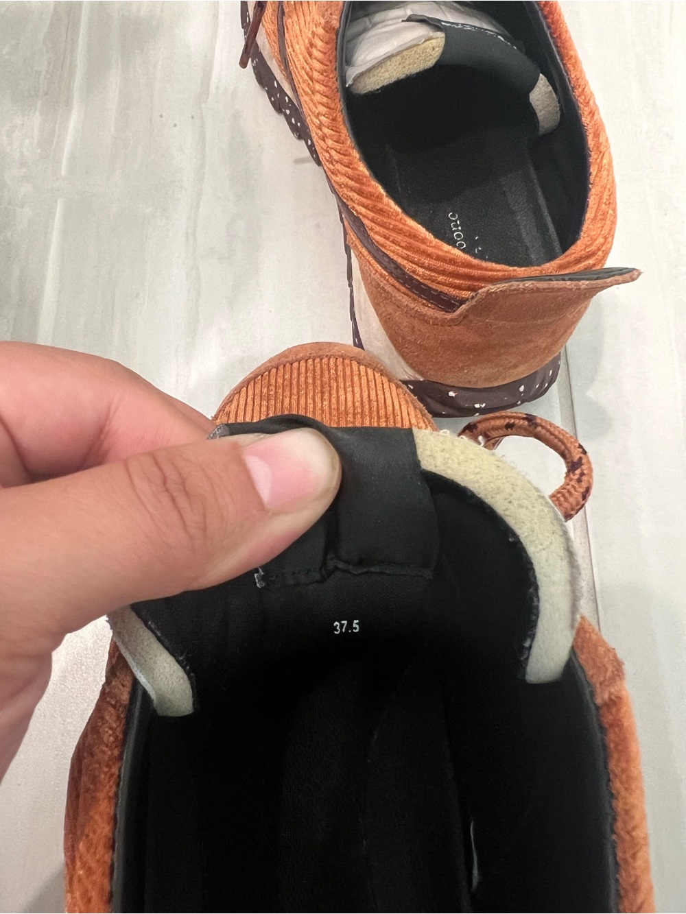 rag & bone Women's Brown Corduroy Lace-Up Sneakers - Picture 8 of 8
